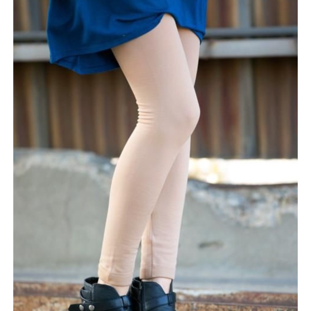 NEW High Waist Fleece Leggings in Tan